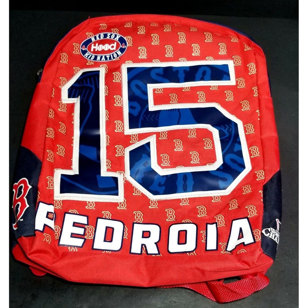 Boston Redsocks 2013 World Series Champions Backpack Pedroia #15 Kids Nation VGC